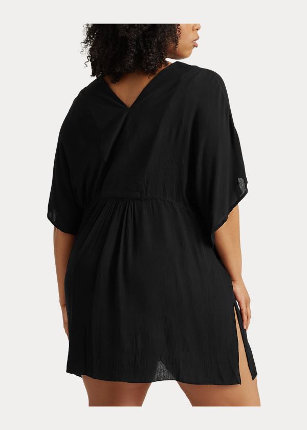 Vestido De Túnica Ralph Lauren Mujer Negros - Crinkle - PCMFI6908